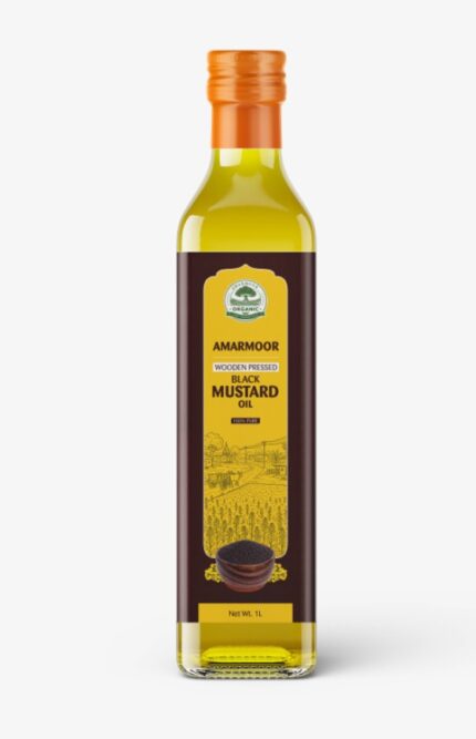Amarmoor Organic Cold Pressed Kachi Ghani Black Mustard Oil (1L)